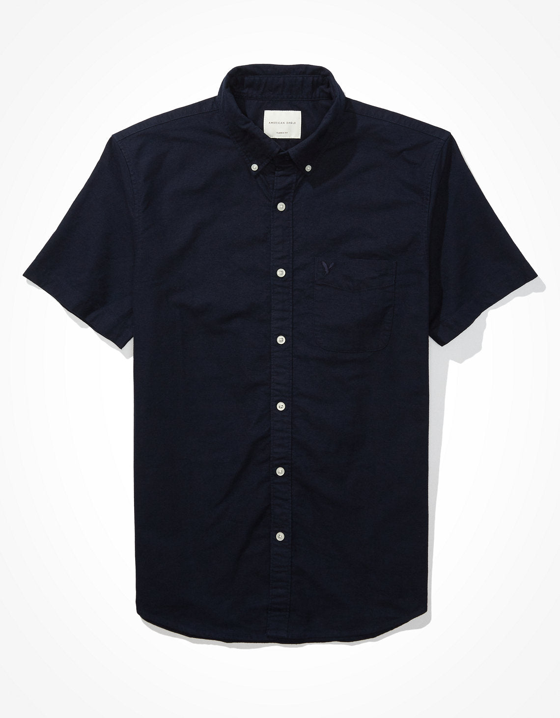 Camiseta AE Oxford con botones de manga corta - Azul 2154_2106_410_f