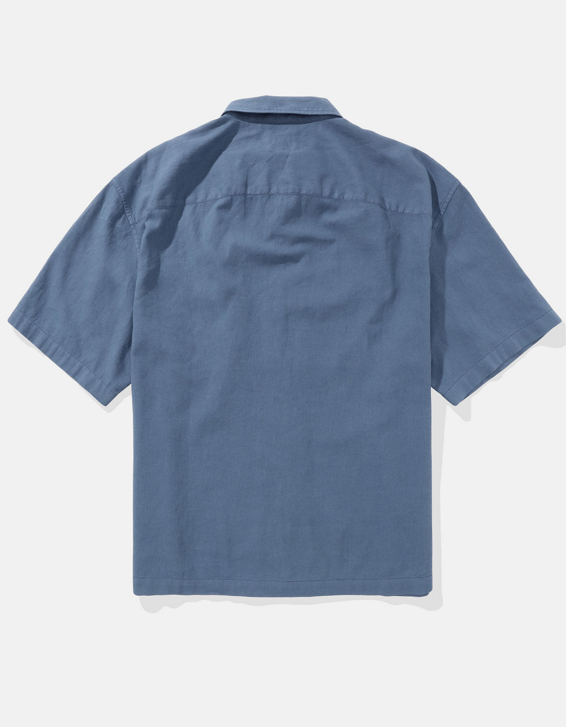Camisa en Lino Manga Corta para Hombre - Azul 2154_2832_410_b