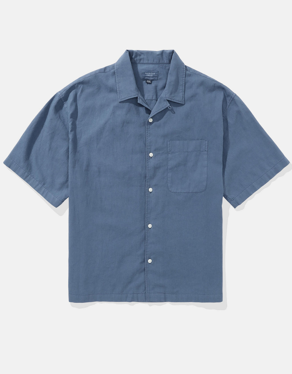 Camisa en Lino Manga Corta para Hombre - Azul 2154_2832_410_f