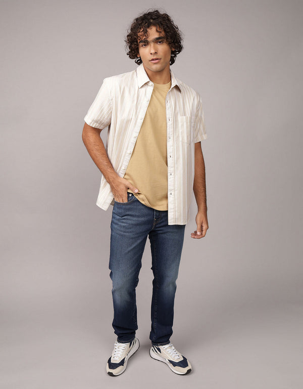 Camisa abotonada junto a la piscina Ae - Caqui