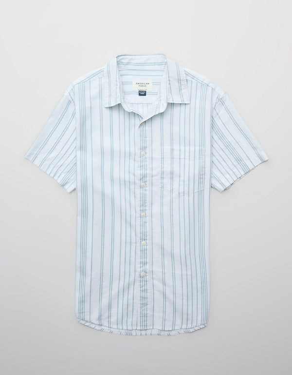 Camisa abotonada junto a la piscina Ae - Azul