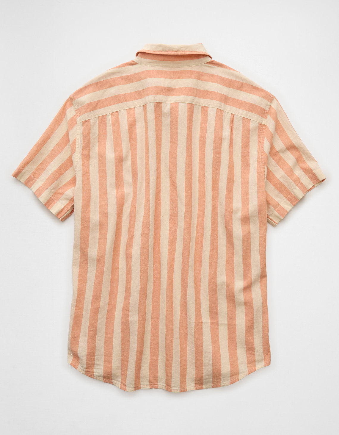 Camisa de lino con botones de ajuste estándar. - Naranja 2154_3155_800_b