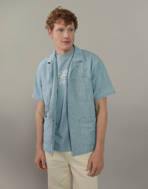 Camisa manga corta Ae - Azul
