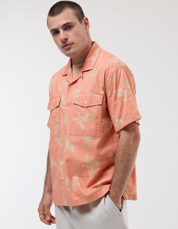 Camisa manga corta Ae con estampados - Rosa