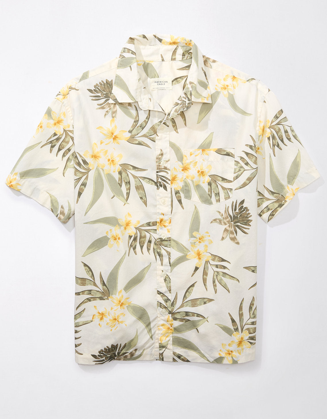 Camisa manga corta Ae con estampados - Caqui 2154_6279_212_f