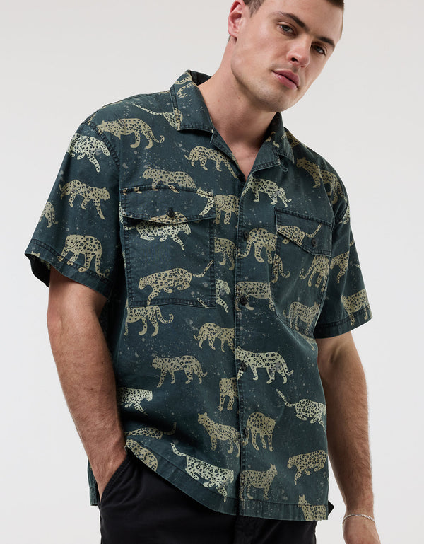 Camisa manga corta Ae con estampados - Gris