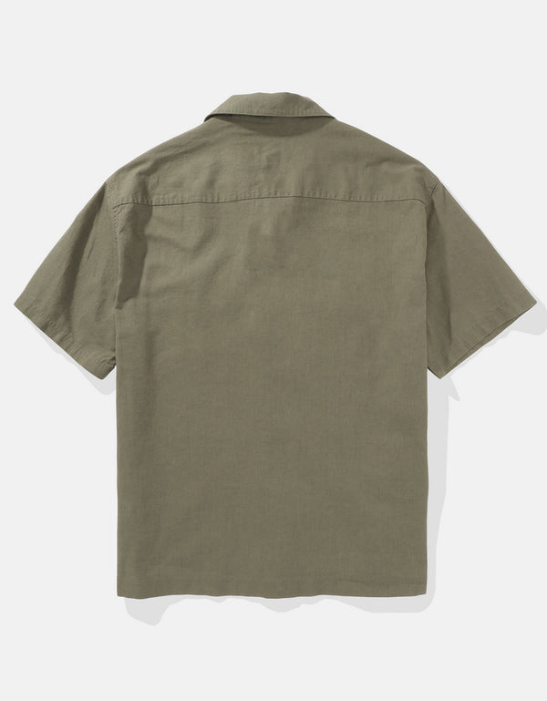 Camisa AE de lino manga corta de hombre - Generico