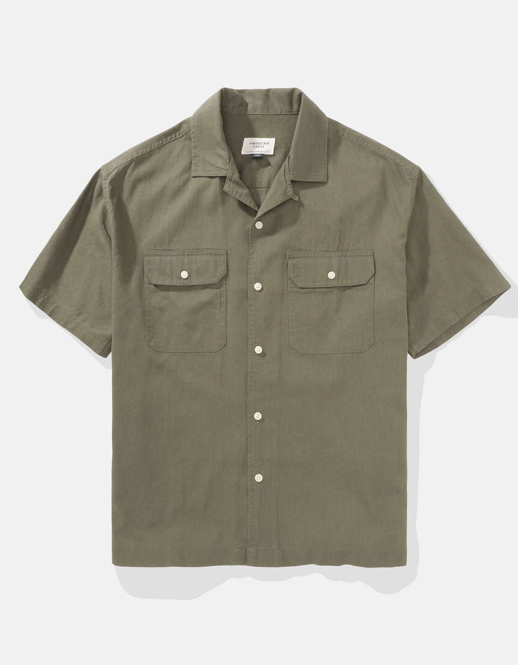 Camisa AE de lino manga corta de hombre - Generico 2154_6325_309_f