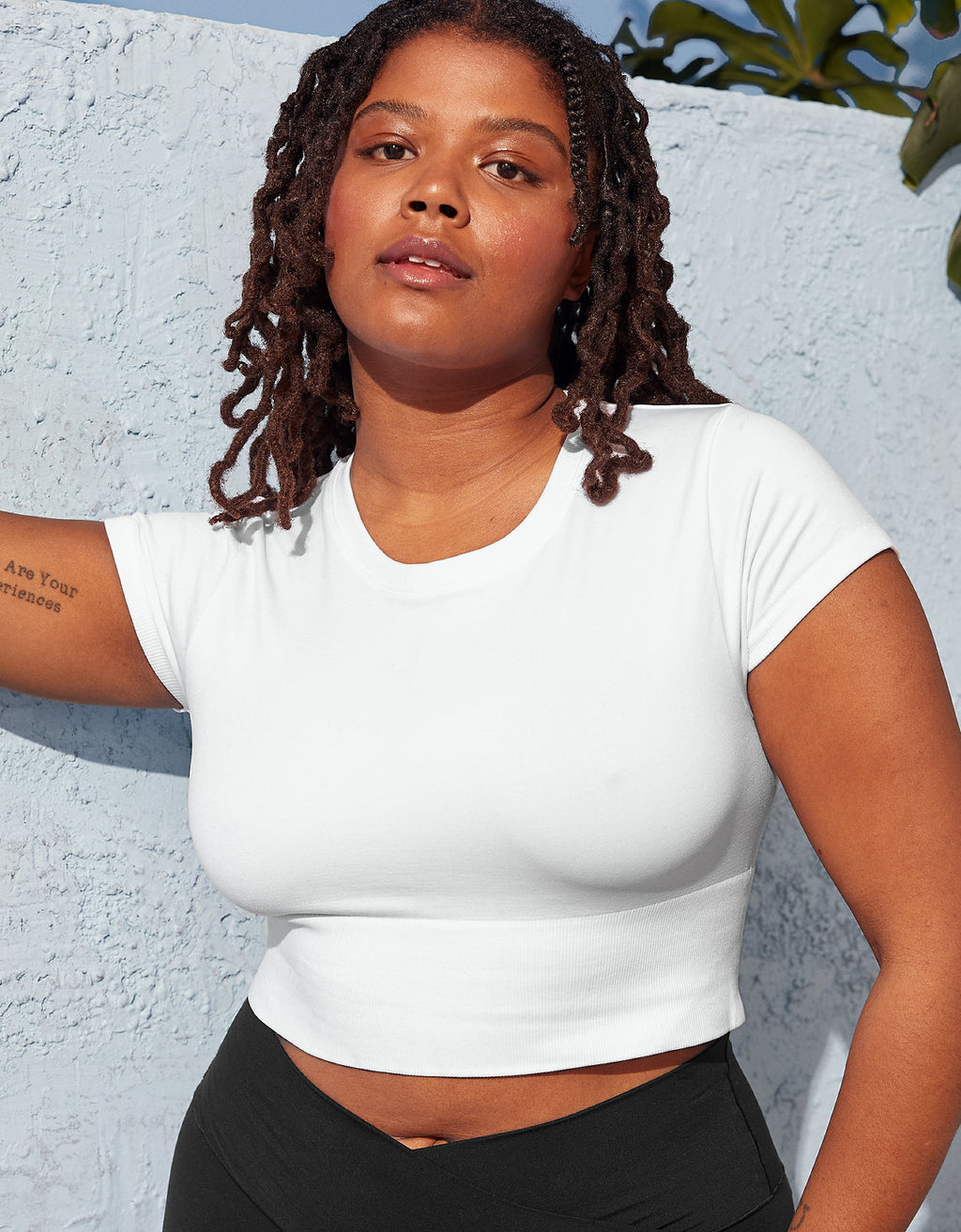 Camiseta corta sin costuras Mujer Offline - Blanco 2161_1499_100_l1