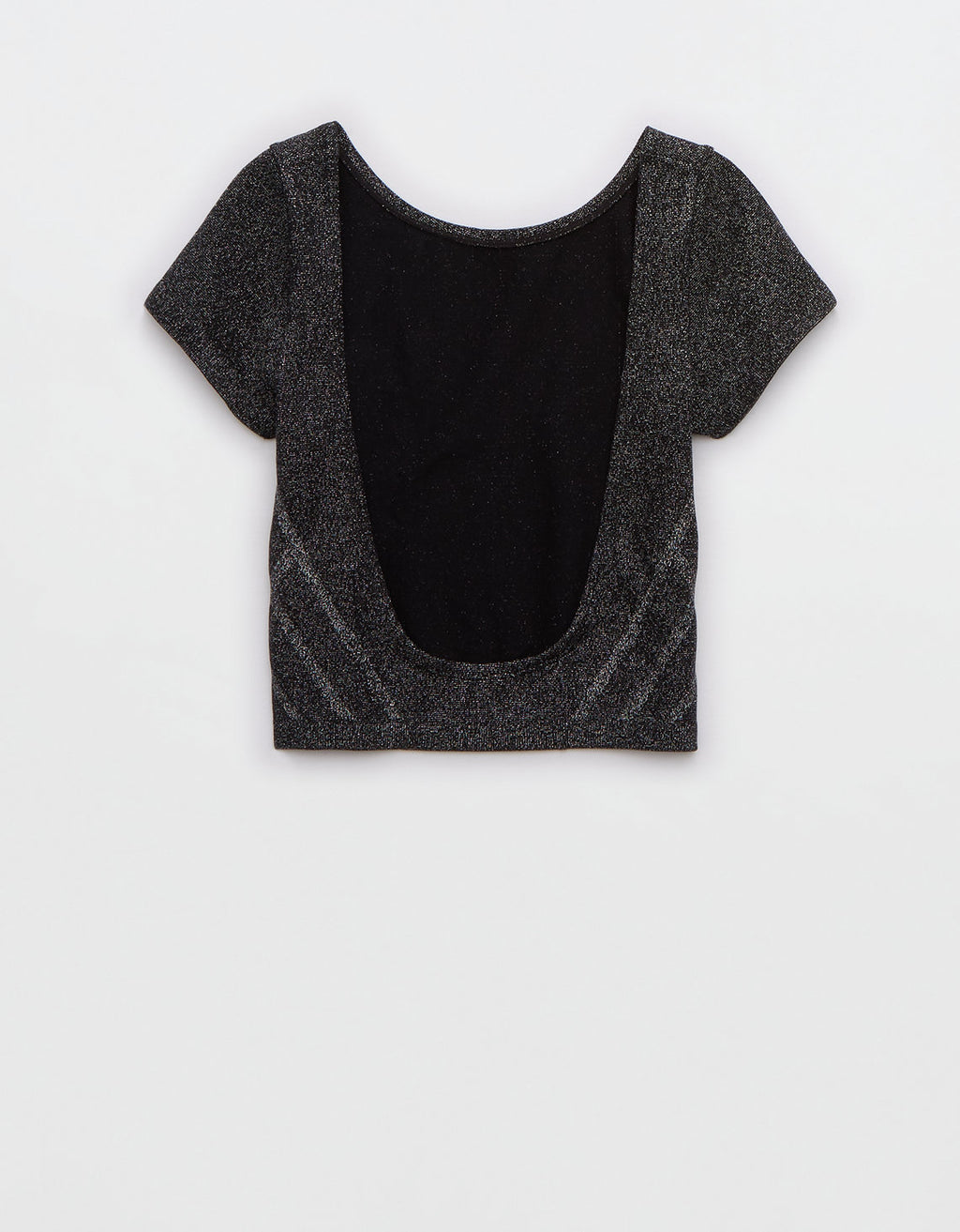 Camiseta cuello redondo algodón Aerie - Plateado 2161_1579_013_b