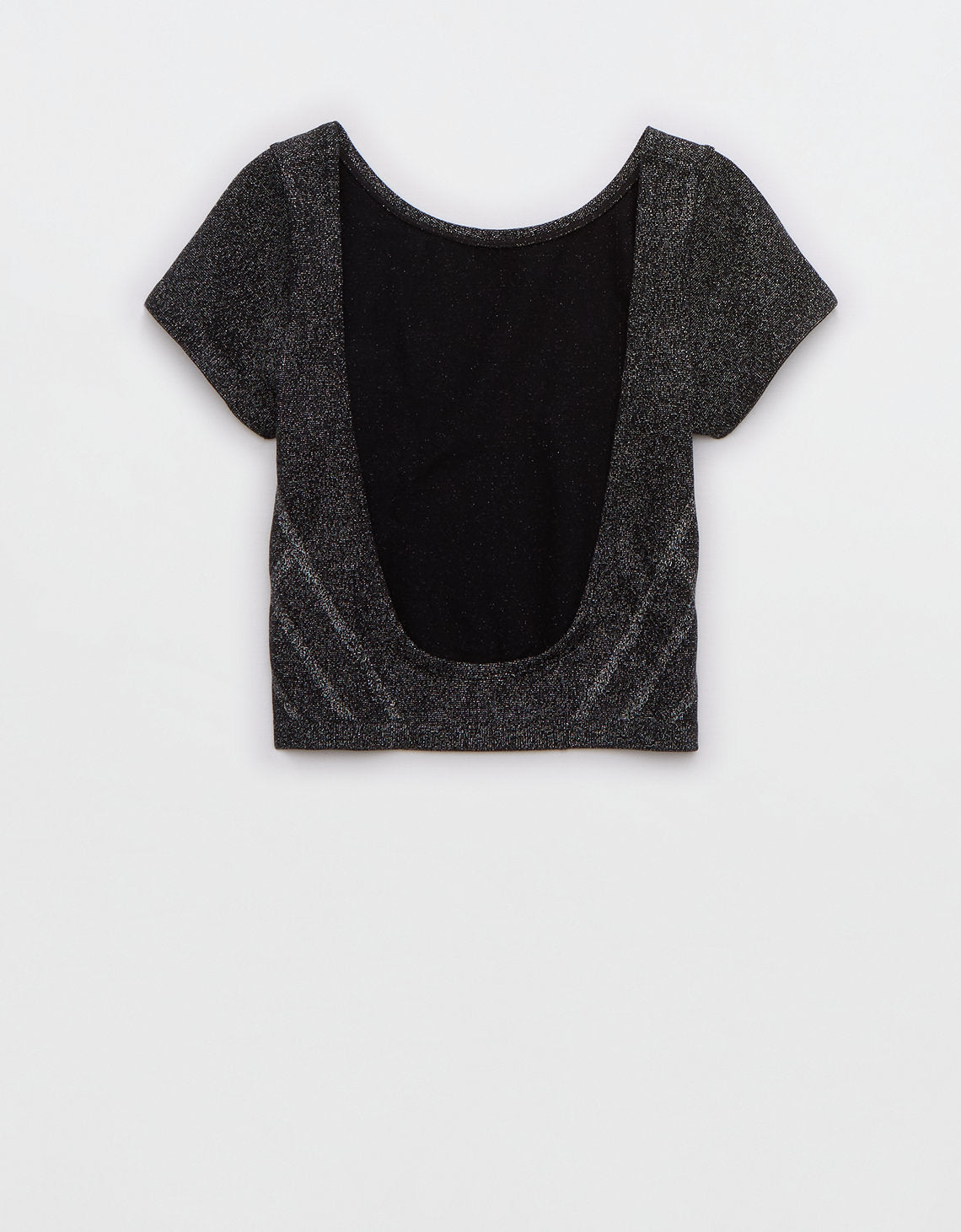 Camiseta cuello redondo algodón Aerie - Plateado 2161_1579_013_b