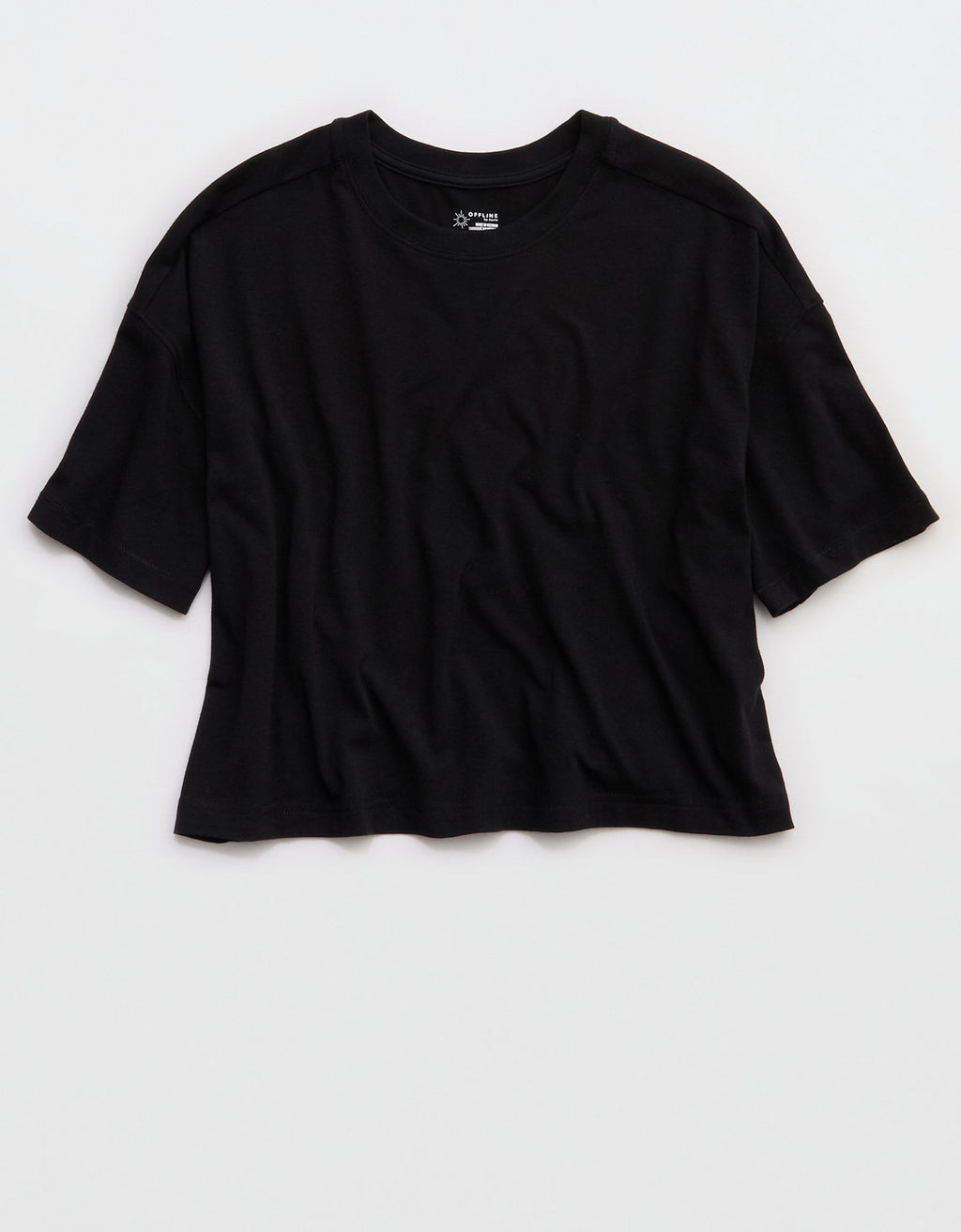 Camiseta recortada para estiramiento de Offline by Aerie - Negro 2161_2083_073_f
