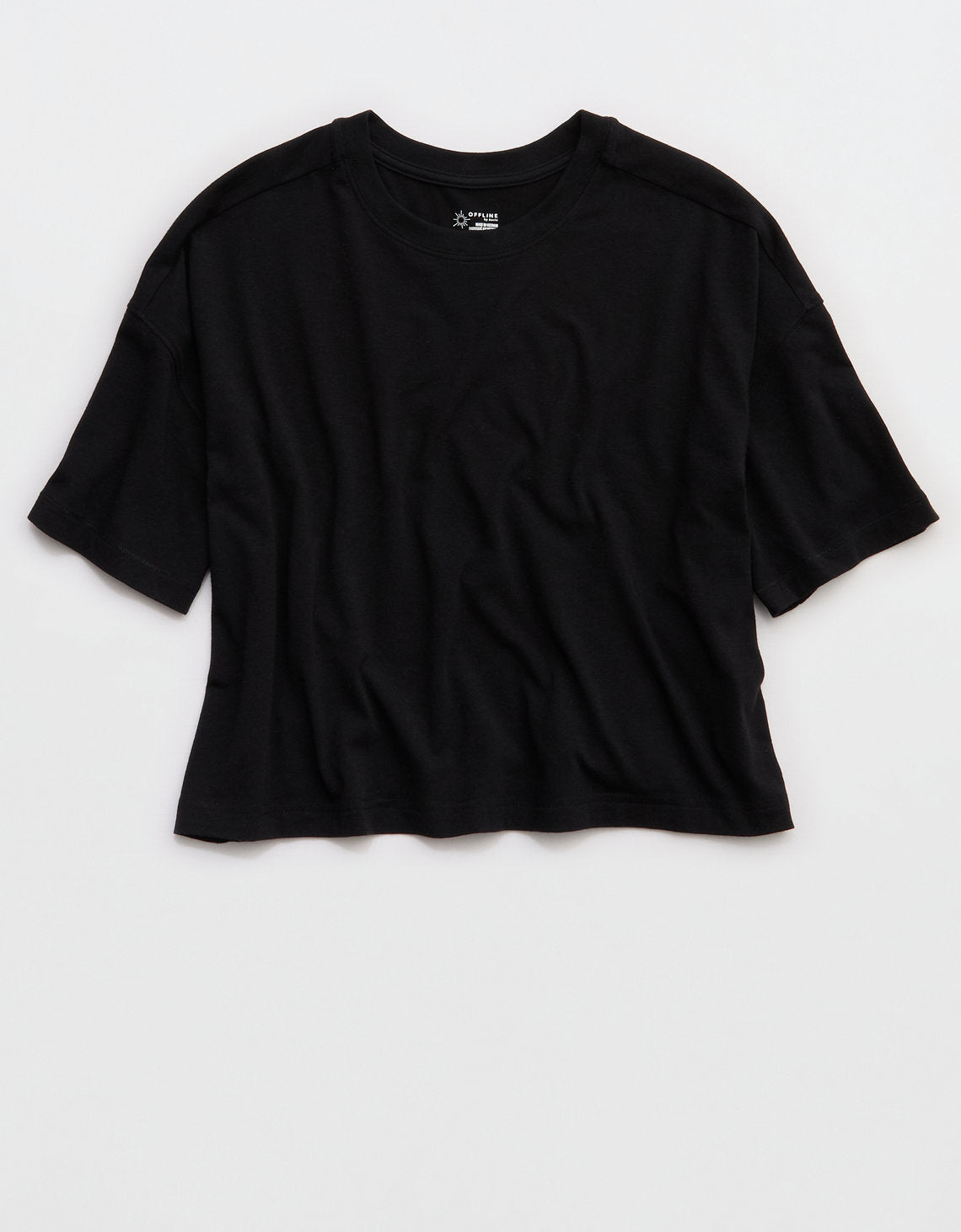 Camiseta recortada para estiramiento de Offline by Aerie - Negro 2161_2083_073_f