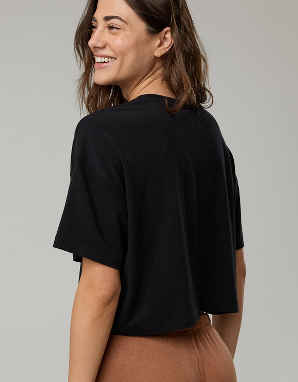 Camiseta recortada para estiramiento de Offline by Aerie - Negro