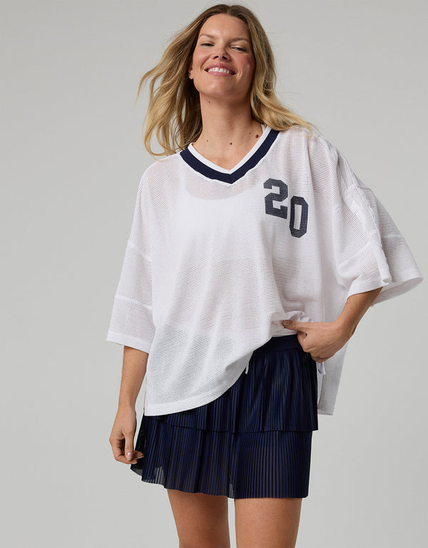Camiseta OFFLINE manga corta de malla By Aerie - Blanco