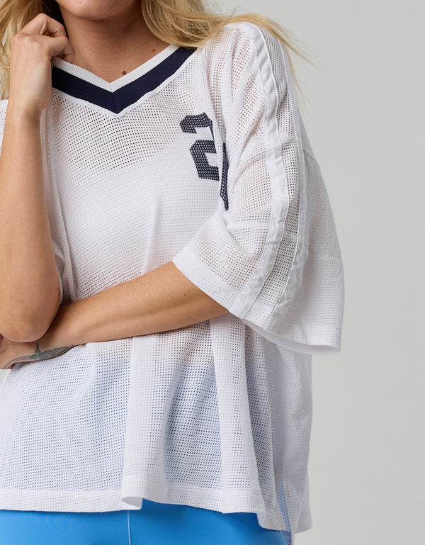 Camiseta OFFLINE manga corta de malla By Aerie - Blanco