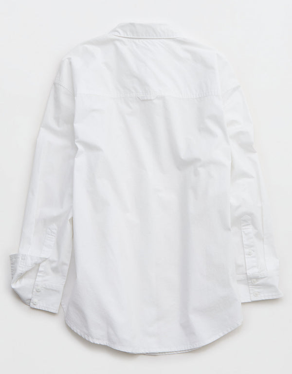 Camisa Manga Larga con botones Mujer Aerie - Blanco