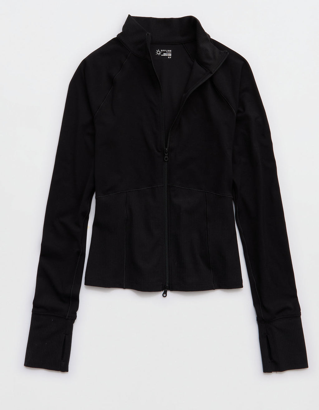OFFLINE Por Aerie Chaqueta con Cierre Completo Real Me - Negro 2168_2032_073_f