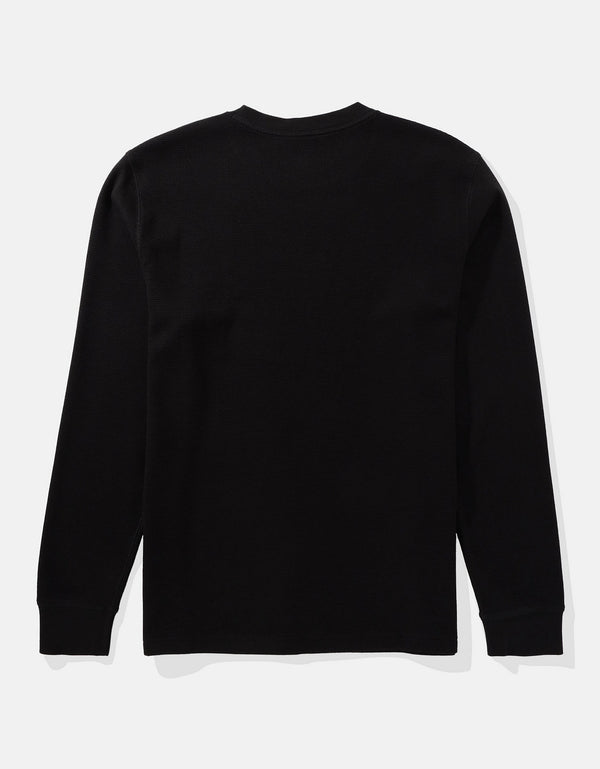 Camiseta Manga Larga cuello redondo Hombre AE - Negro