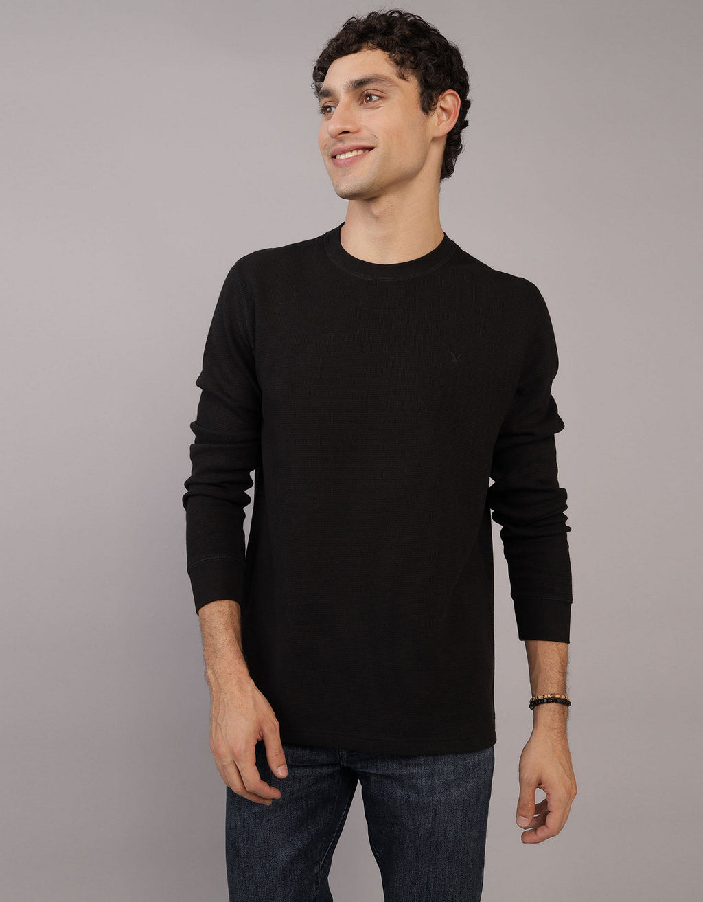 Camiseta Manga Larga cuello redondo Hombre AE - Negro 2171_3796_001_of
