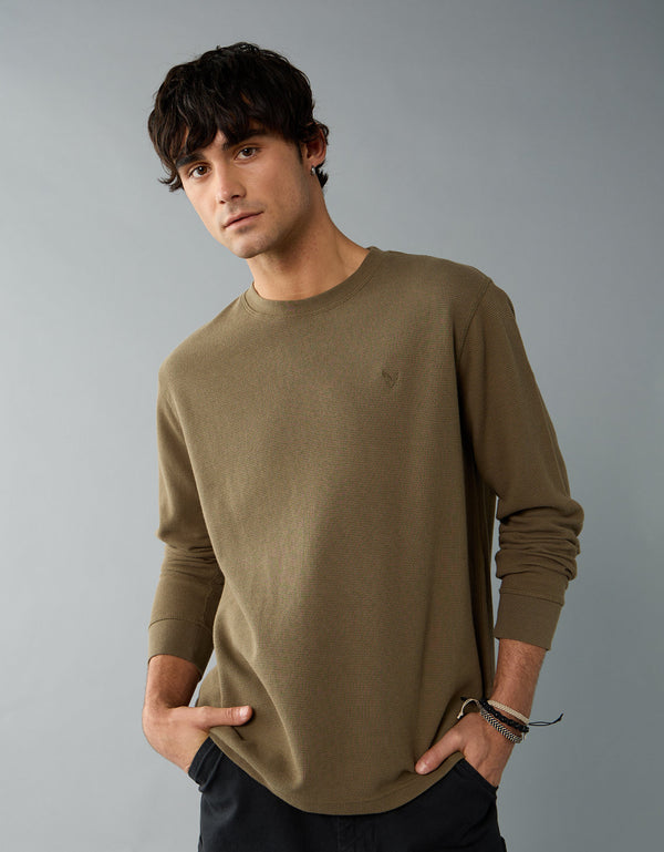 Camiseta Thermal Manga Larga Ae - Verde