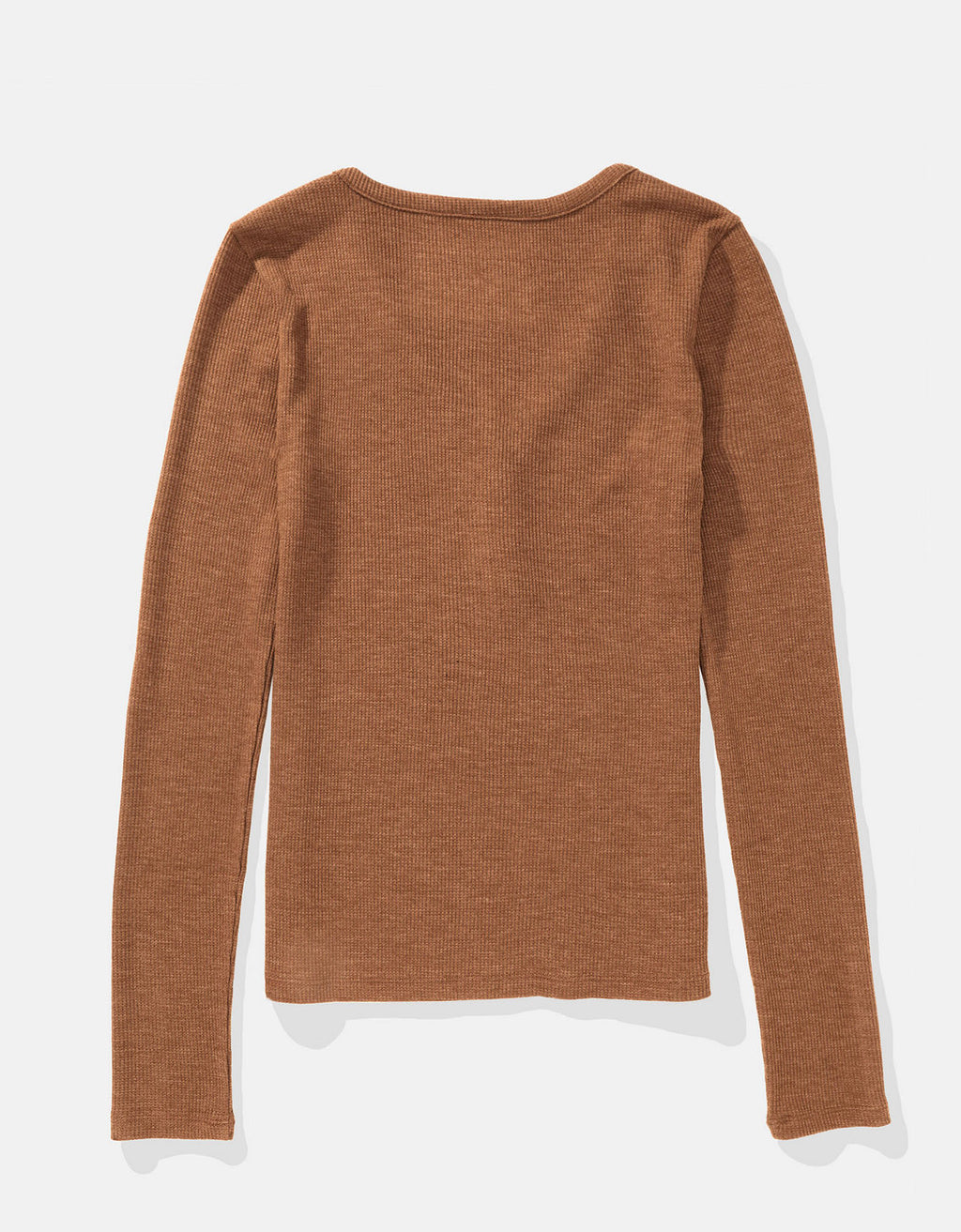 Camiseta AE Henley con cuello en V manga larga - Caqui 2302_9430_212_b