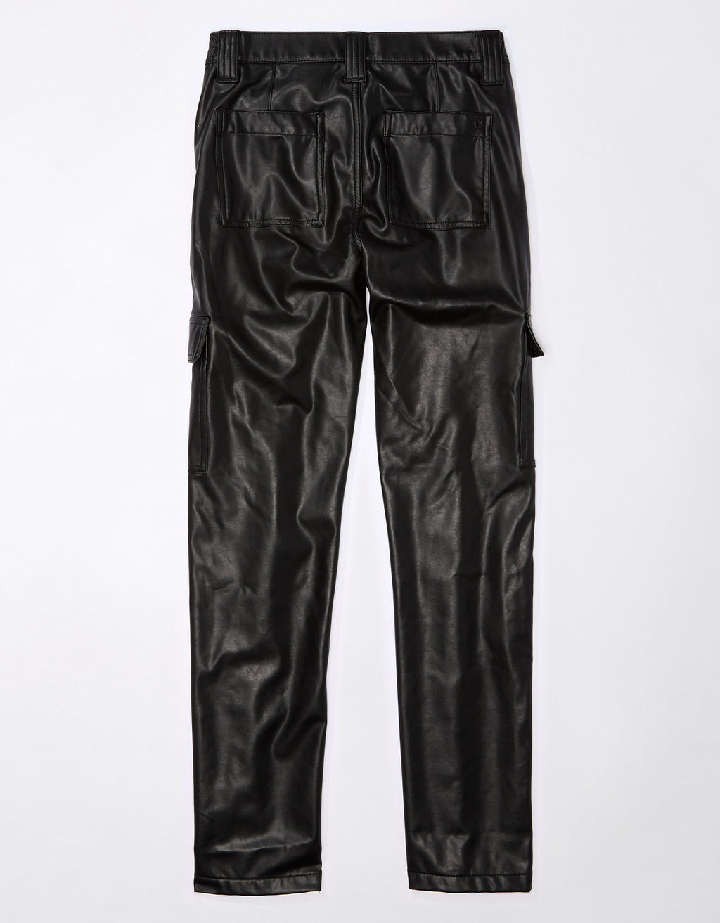 Pantalón AE de cuero vegano con elástico de tiro alto - Negro 2325_5052_016_b