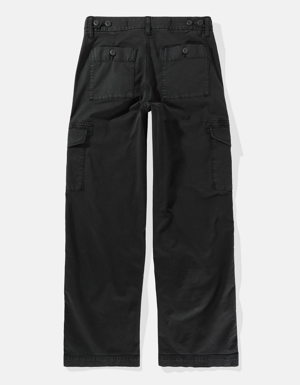 Pantalón AE tipo cargo de tiro alto para mujer - Negro 2325_5212_001_b