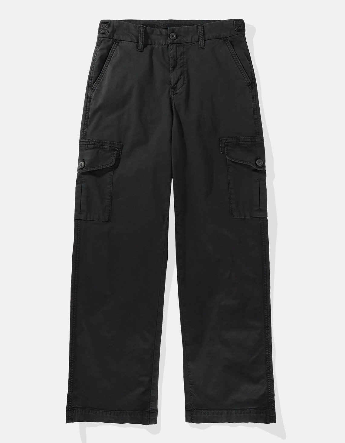 Pantalón AE tipo cargo de tiro alto para mujer - Negro 2325_5212_001_f