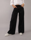Pantalón AE súper ancho de tiro alto para mujer - Negro 2325_5213_016_of