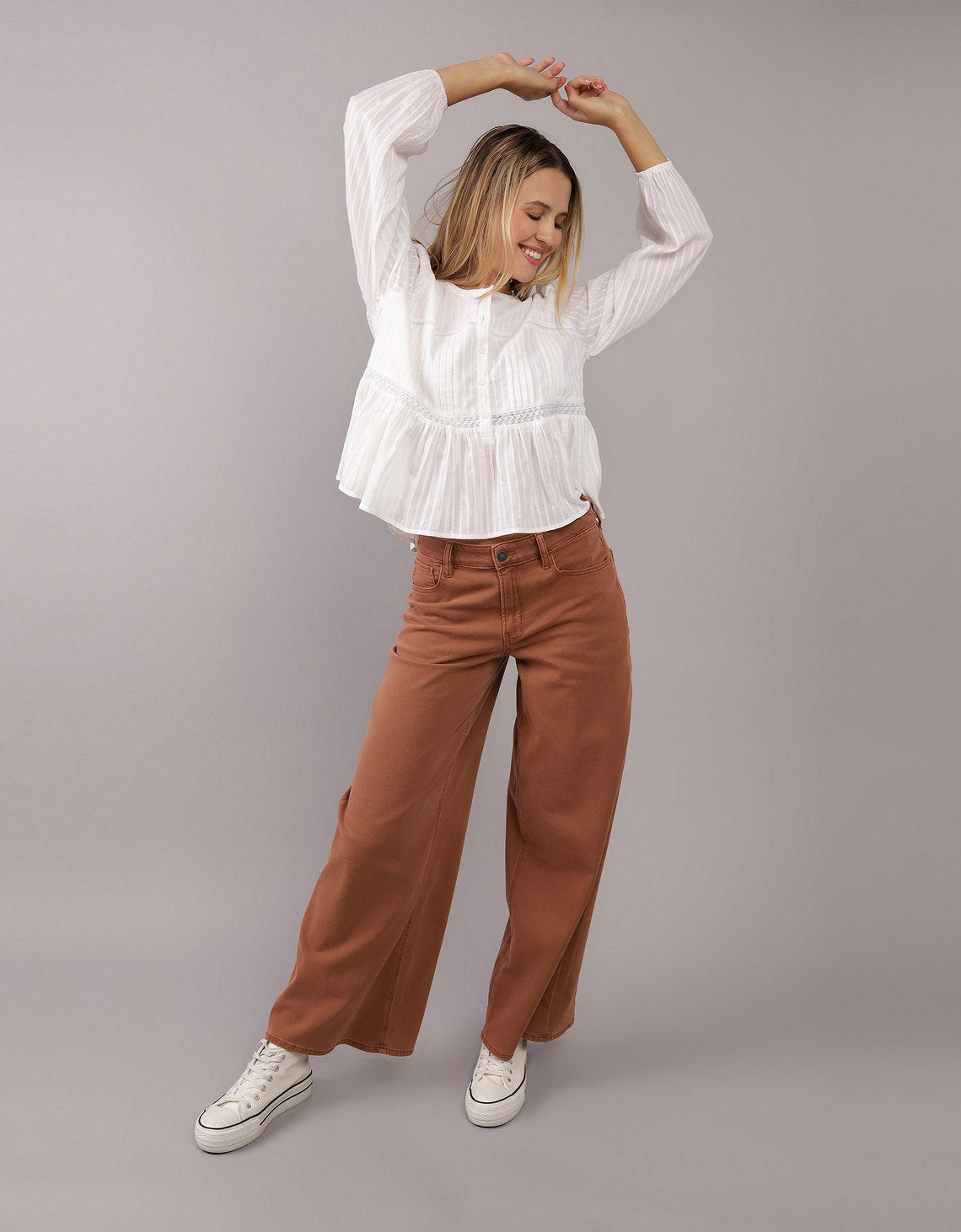 Pantalón AE súper ancho de tiro alto para mujer - Generico 2325_5213_211_of