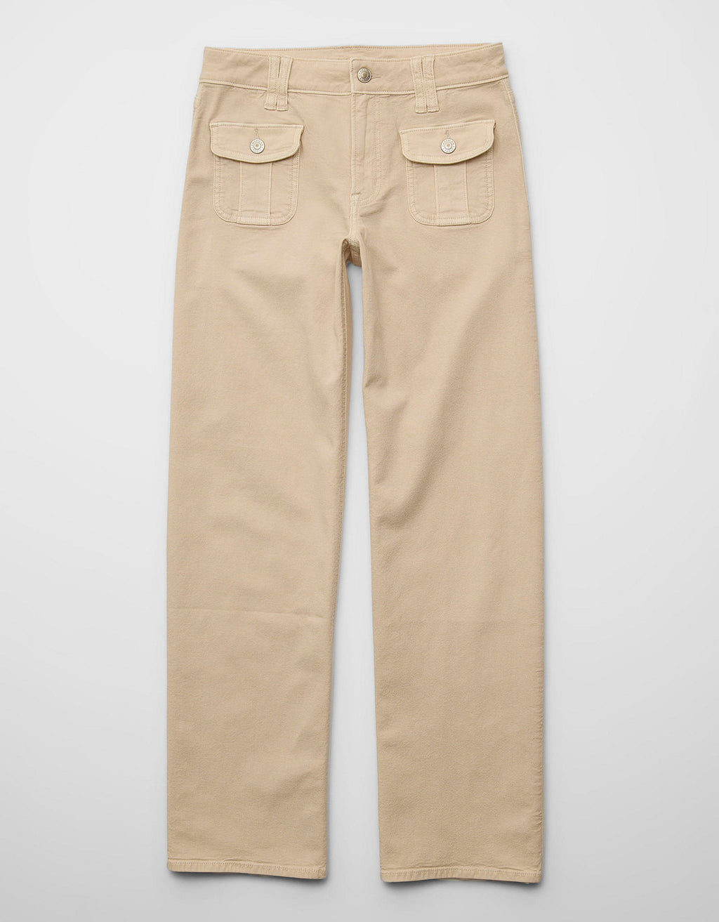 Jean AE Stretch de pierna recta de tiro alto. - Beige 2325_5750_141_f