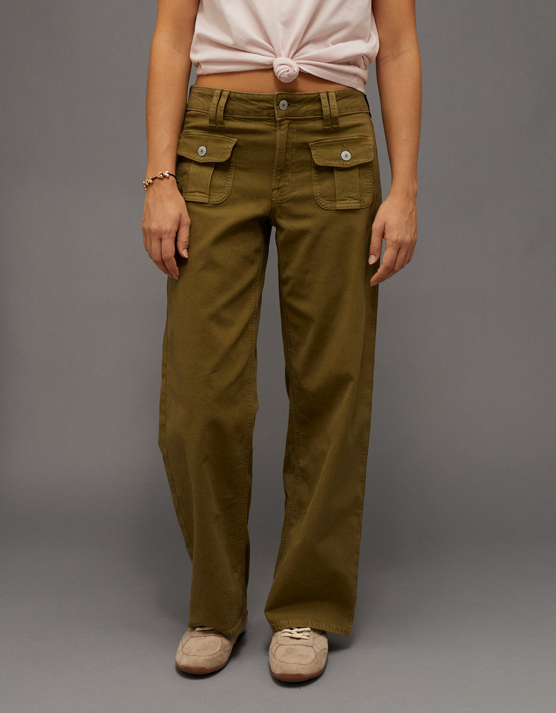 Jean AE Stretch de pierna recta de tiro alto. - Verde 2325_5750_342_of