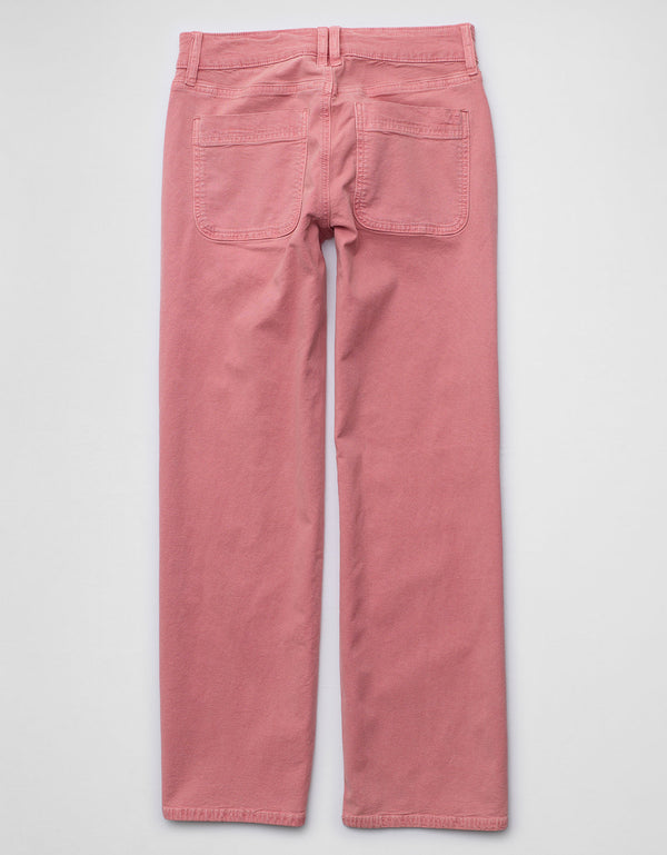 Jean AE Stretch de pierna recta de tiro alto. - Rosa