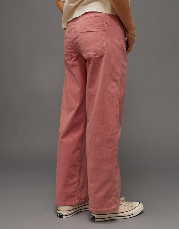 Jean AE Stretch de pierna recta de tiro alto. - Rosa