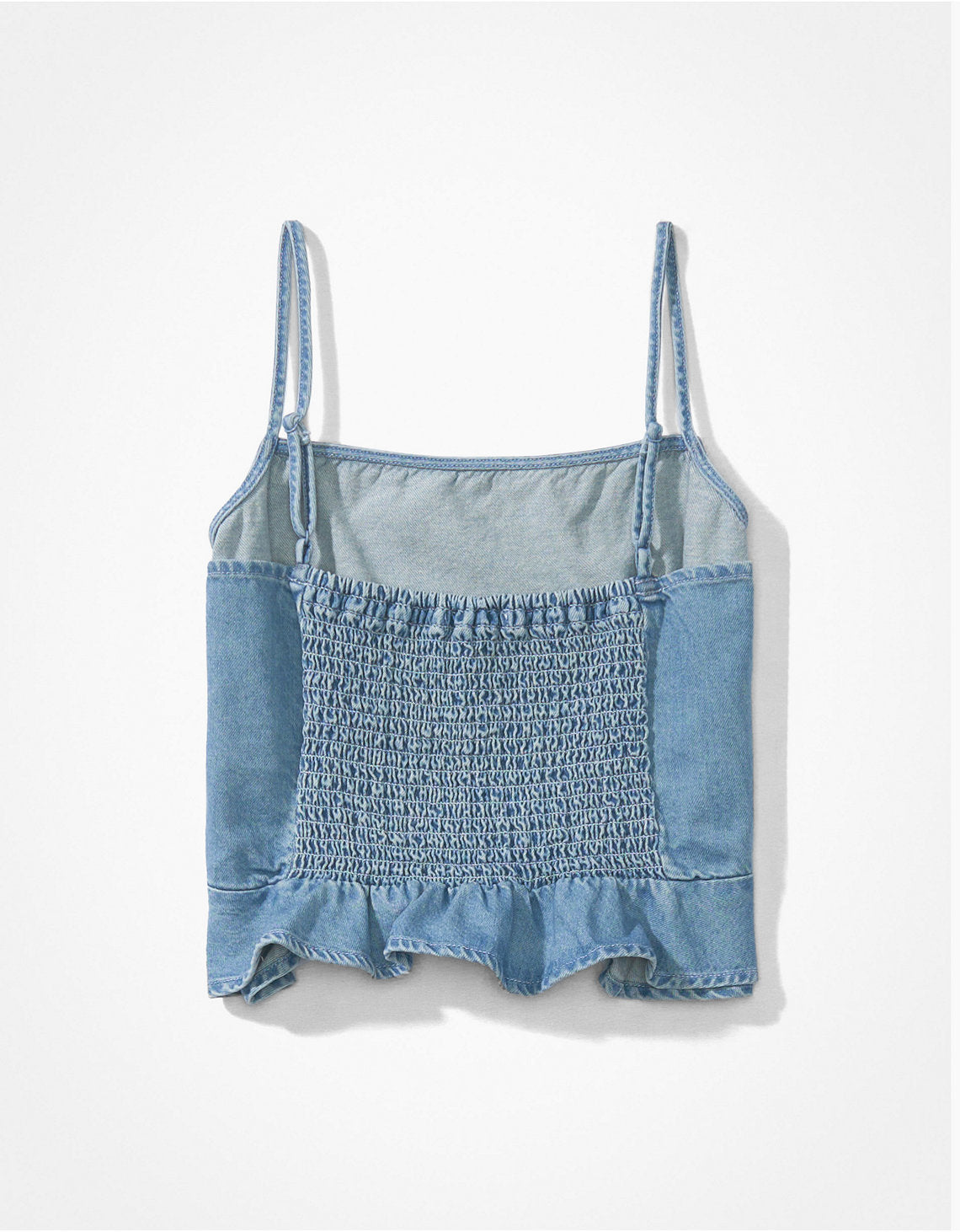 Camiseta AE de denim con escote cuadrado - Azul 2351_5121_401_b