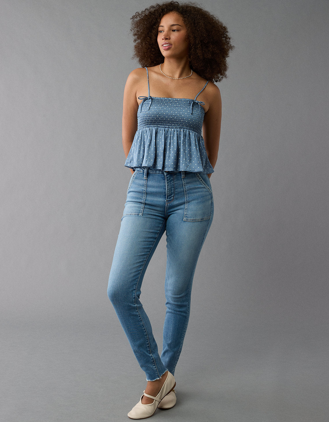 Blusa sin Mangas y con Tirantes Mujer AE - Azul 2351_5975_400_ob