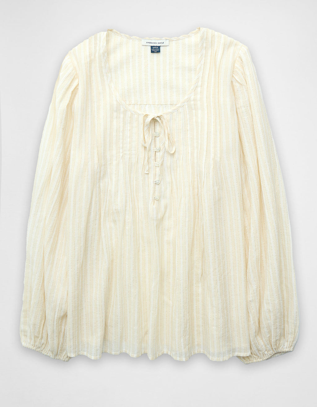 Blusa de manga larga con pliegues - Generico 2351_6303_207_f