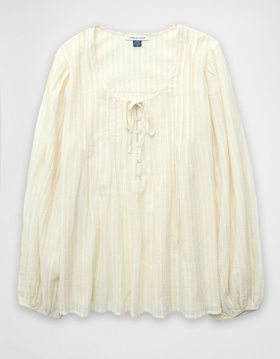 Blusa de manga larga con pliegues - Generico 2351_6303_207_f