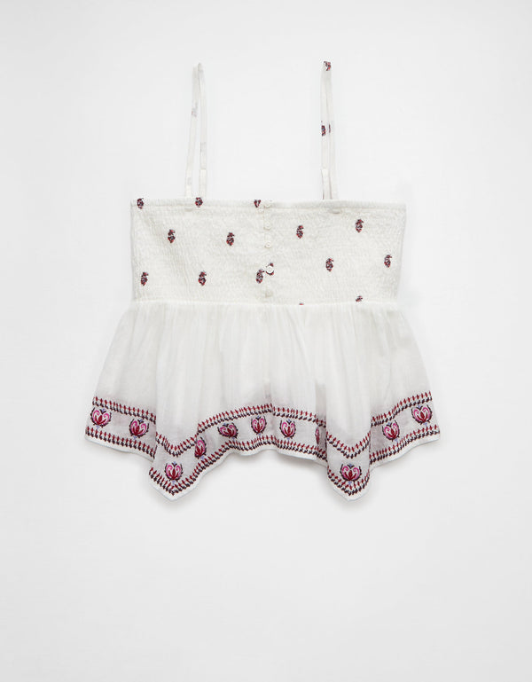 Top de tirantes estilo babydoll con fruncido - Generico