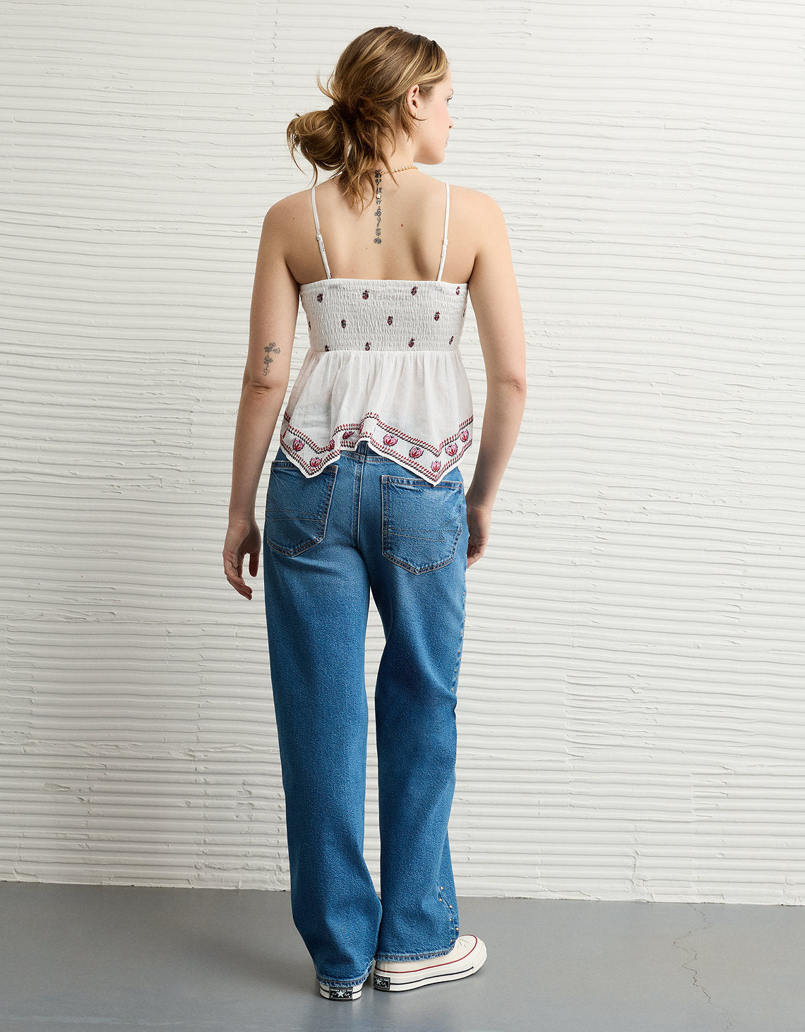 Top de tirantes estilo babydoll con fruncido - Generico 2351_6417_106_ob