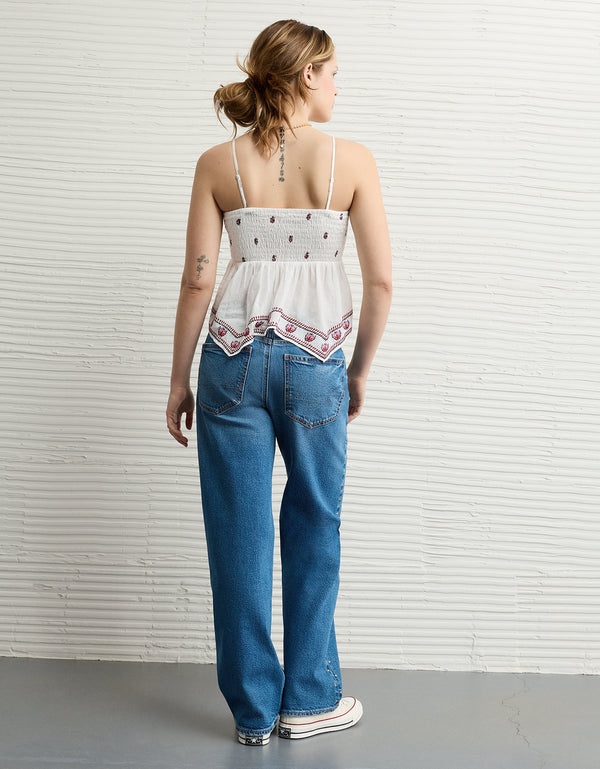 Top de tirantes estilo babydoll con fruncido - Generico