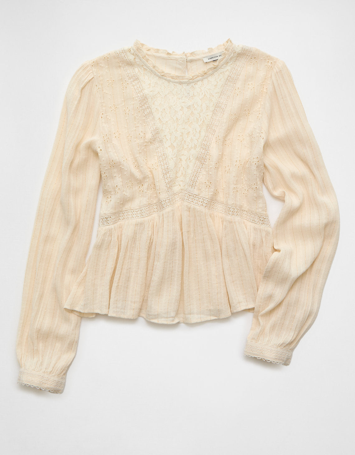 Blusa Babydoll con Cuello en V y Fruncido - Generico 2351_6496_106_f