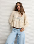 Blusa Babydoll con Cuello en V y Fruncido - Generico 2351_6496_106_os