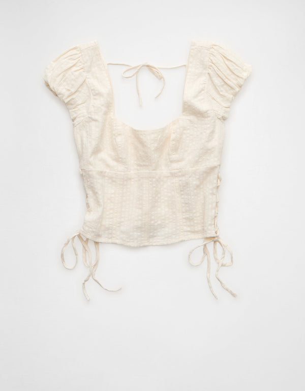 Blusa con cordones laterales Ae - Generico