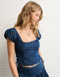 Blusa con cordones laterales. - Generico 2351_6723_896_of