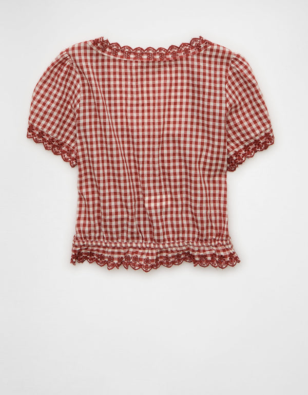 Blusa de manga corta con botones - Generico