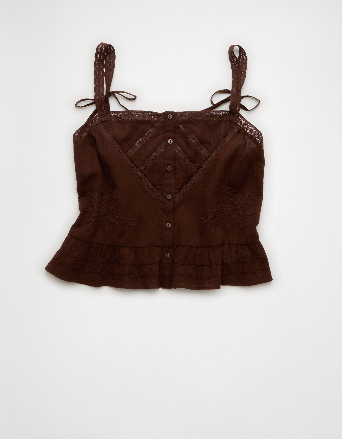 Camiseta ajustada con peplum - Café 2351_6768_285_f