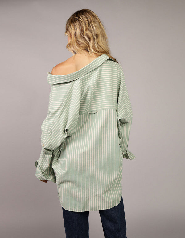 Camisa AE manga larga para mujer - Verde