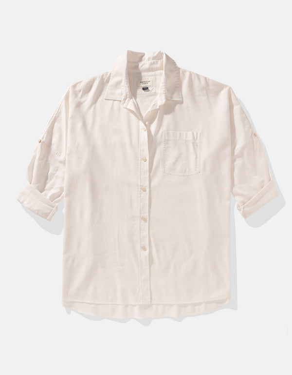 Camisa AE manga larga para mujer - Blanco